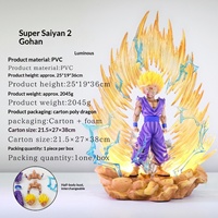 7 figurines de collection lumineuses en PVC de Gohan Super Saiyan, faites à la main, de la série Magic Sun, modèle d'animation, cadeau