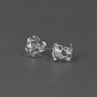 Rosaeflora "Late Autumn" Anting Daun Ginkgo Tanpa Tindik Perak Sterling 925 Asli Perhiasan Berkualitas Aksesori Netral