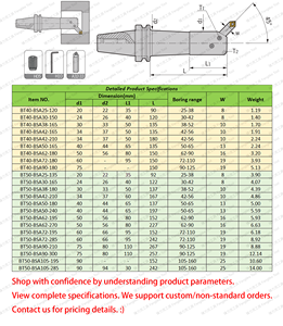 BSA 45&deg; Boring Holder CNC Rough Boring <strong>Tool</strong> Micro <strong>Precision</strong> Steel Boring Head Rod for <strong>Machining</strong> Center BT40/BT50 Boring <strong>Tool</strong> - Product Image 4