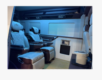 Kit de conversion complet pour fourgon Mercedes Sprinter GZYLC : aménagement intérieur VIP, siège, cloison, mur TV, toit étoilé