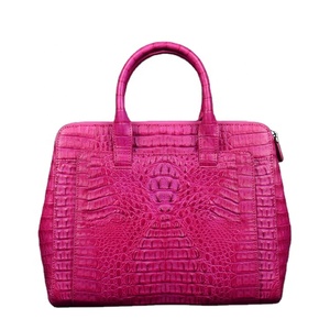 Borsa tote in coccodrillo <span class=keywords><strong>rosa</strong></span> caldo per le donne borse quotidiane in pelle con cinturino lungo di marca esotiche in pelle da ufficio borse da donna personalizzate - Product Image 1