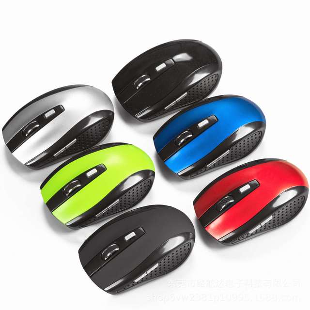 Hot Sale USB Wireless Mouse 2.4Ghz Gamer Mouse 3-Gear 6 Keys Mute for PC Laptop Office Adjustable Gaming Mice Battery Mouse