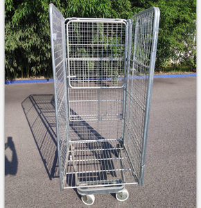 An ninh gấp dây lưới lồng Xe đẩy CuộN container được sử dụng trong siêu thị và chuyển phát nhanh ngành công nghiệp - Product Image 4