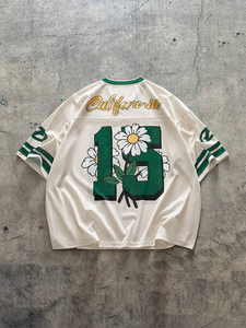 Kustom bernapas 100% poliester uniseks, Jersey sepak bola Amerika leher V gaya klasik musim panas pola gradien/Solid pakaian penuh - Product Image 2