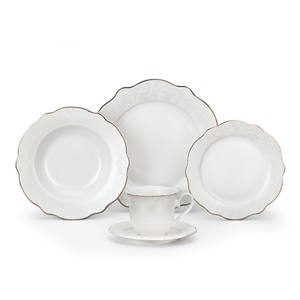 Assiette en céramique blanche Phnom Penh, vaisselle, bol à salade, bol à soupe, plats à dîner, décoration de mariage, vaisselle nordique, assiettes à dîner - Product Image 2