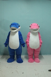 Costumes de mascotte <span class=keywords><strong>dauphin</strong></span> rose et bleu, costumes de personnages de dessins animés mignons à vendre - Product Image 5