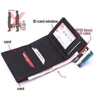 Portafoglio multifunzionale in pelle PU RFID block in alluminio fascia elastica <span class=keywords><strong>3</strong></span> volte portafoglio ad alta capacità - Product Image 6
