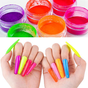 Pigment pour ongles néon, effet dégradé, poudre fluorescente, poussière à frotter, chrome, manucure, ombré, paillettes pour décoration d'ongles - Product Image 6