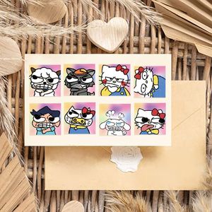 Set de 63 Pegatinas Personalizadas de Gatos al por Mayor, Calcomanías Divertidas de Memes, Servicio OEM para Pequeñas Empresas, Sellado de Sobres, Etiquetas de Regalo - Product Image 5