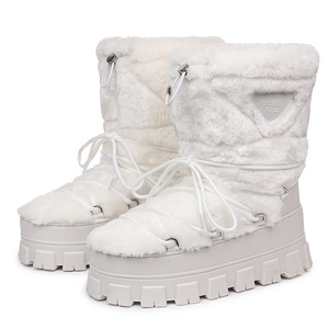 <span class=keywords><strong>Bottes</strong></span> d'hiver pour femmes, <span class=keywords><strong>bottes</strong></span> épaisses et chaudes, tendance, exportation transfrontalière européenne et américaine, plateforme Puda, style fourrure - Product Image 3