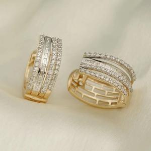 Luxury Round Brilliant Diamond <b>Stud</b> <b>Earrings</b> 925 Sterling <b>Silver</b> Timeless Fashion Jewelry for Women - Product Image 3