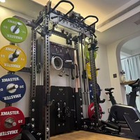 TTFLEX Cadre d'entraînement Smith 2-en-1 intégré - Matériel en caoutchouc, poids de 140 kg pour une utilisation à domicile