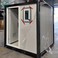 Toilettes préfabriquées portables de 20 pieds avec lavabo, douche, WC, séparation humide/sèche pour hôtel, bureau, bâtiment, utilisation extérieure, design moderne