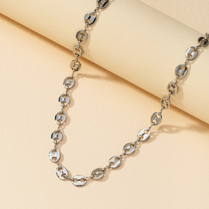 <span class=keywords><strong>Chaîne</strong></span> cubaine plaquée <span class=keywords><strong>or</strong></span> 18 carats, fermoir en forme <span class=keywords><strong>de</strong></span> nez <span class=keywords><strong>de</strong></span> cochon, grains <span class=keywords><strong>de</strong></span> <span class=keywords><strong>café</strong></span>, ensembles <span class=keywords><strong>de</strong></span> bijoux en acier inoxydable 316L, collier pour hommes et femmes - Product Image 3