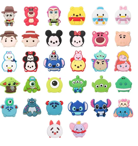 2021 Wholesale cheap Hot Selling Mickey cute Cartoon character PVC Soft rubber Shoe Charms Baby Accessories for Croc Shoes