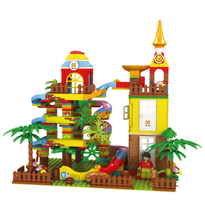 Venta caliente Castillo bloque bloques de construcción rompecabezas <span class=keywords><strong>carrera</strong></span> juguetes de construcción - Product Image 1