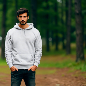 Sudadera con capucha de primera calidad para hombre, estampado de logotipo personalizado, bolsillo de canguro pesado 320GSM, ropa informal de calle alta ODM, etiqueta de cuello personalizada - Product Image 2