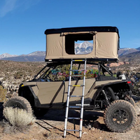 Tente de toit de voiture en aluminium Abs 4 5 personnes imperméable à l'eau Hardshell Large Roof Top Tent Hard Shell avec énergie solaire pour Jeep Car Ladder Pop-Up