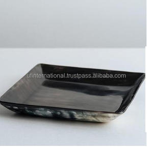 Bandeja de servicio decorativa para hoteles, restaurante y fiestas, cuerno de búhos naturales, hecha a mano - Product Image 2