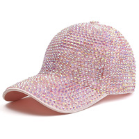 Nueva Gorra de Béisbol de Lujo Estilo Hip-hop Brillante con Diamantes de Imitación y Pedrería, Ajustable de 6 Paneles, Venta al por Mayor, Logotipo Personalizado