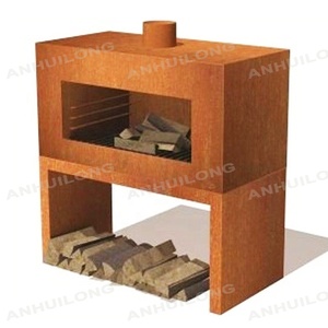 Stufa <span class=keywords><strong>a</strong></span> <span class=keywords><strong>Pellet</strong></span> in Acciaio Corten Hp24, Caminetto in Acciaio per Combustione di Legna - Product Image 5