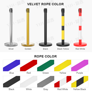 Fiera automobilistica marina folla controllo oro argento palo retrattile tappeto rosso corde cintura segno Stand barriera Stanchion - Product Image 4