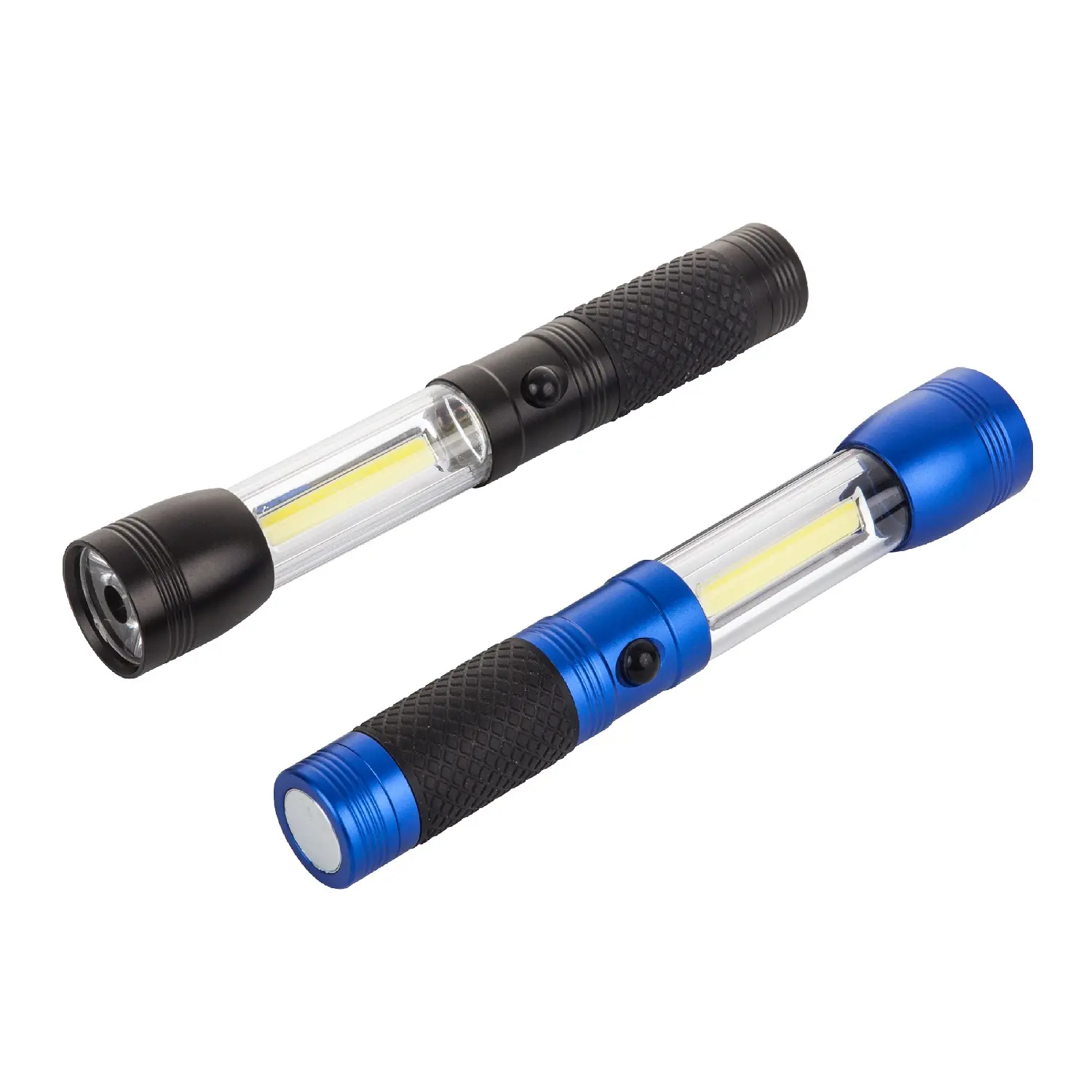 Portable COB+LED Power Style Flashlight 2 In 1 Aluminium Flashlight&Worklight With Magnet 360 Degree Lighting Flashlight Torch