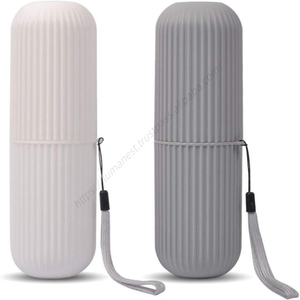 Estuche Portátil para Enjuague Bucal y Pasta Dental, Caja de Almacenamiento para Viajes y Campamentos, Ecológica, de Dos Piezas, de Plástico - Product Image 1