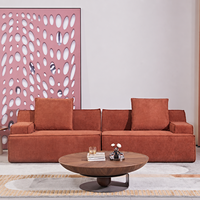 Modernes Zeitgenössisches Quadratisches Modulares Stoff-Sofa-Set Sektionales Wohnzimmer Hotel-Lobby Empfangsbereich Sitzgruppe