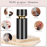 Flacon pulvérisateur en verre pour parfum, flacons atomiseurs de parfum de voyage rechargeables, flacon atomiseur de Cologne portable noir vide