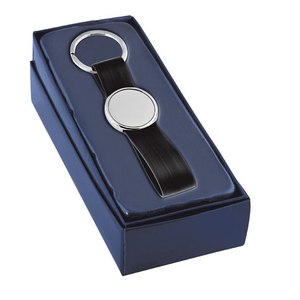 Porte-clés en PVC noir à motif rayé avec plaque pour l'affichage et l'organisation - Product Image 3