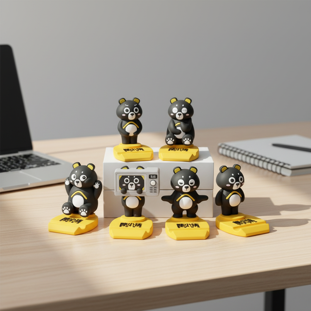 Customized 3D Cartoon PVC Mobile Phone Holder