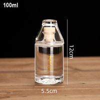 Conception personnalisée Mini petites bouteilles vides en verre de 100ml 125ml 250ml 500ml Vodka Whisky Gin pour liqueur Rhum Tequila Spiritueux Bouteille