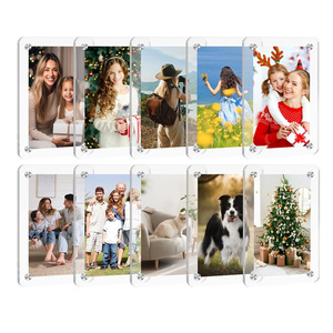 2.36x3.54 inch rõ ràng <span class=keywords><strong>acrylic</strong></span> nhựa tủ lạnh khung hình từ nhỏ khung ảnh từ - Product Image 4