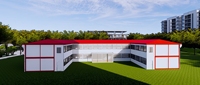 DYCE3 Casa Contenedor Móvil Expandible Prefabricada con Estructura de Acero de Fácil Montaje, Techo Doble, Portátil, Moderna y de Lujo