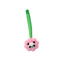 Stylo Gel à Motif Panda et Fleur, Design Attrayant, en Caoutchouc Souple, pour Étudiants, Papeterie d'Écriture, Non Effaçable, 0,5 mm