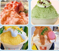 Machine à glace pilée coréenne professionnelle Bingsu, automatique, 4 parfums, avec moteur central, 220V/110V