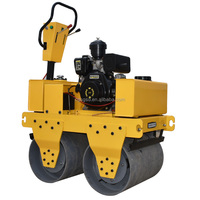 Compacteur hydraulique à double roue vibrante de 0,5 tonne