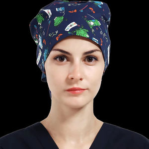 Gorro Quirúrgico Médico Unisex Más Vendido, Gorro de Enfermera con Cinta de Seda y Botón, Diseño Estampado en Tela, Camisetas - Product Image 2