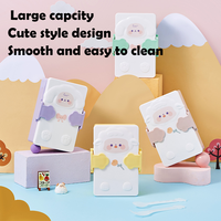 Lonchera Infantil con Diseño de Sandía, Ecológica, Hermética, con 3 Compartimentos, Apta para Microondas, con Cubiertos