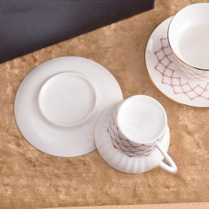 Rose Relief Flower Double <b>Cup</b> Plate Light Luxury Simple Bone China Coffee <b>Cup</b> Plate Afternoon <b>Tea</b> <b>Cup</b> Plate <b>Set</b> - Product Image 5