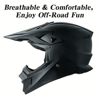 Casque de moto intégral homologué DOT, casque de motocross, casque de dirt bike pour tout-terrain, ATV et conduite sur route