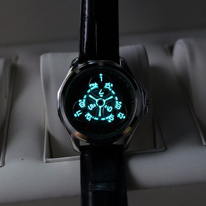 Fabbrica su misura 42MM Miyota <span class=keywords><strong>orologi</strong></span> in pelle da uomo <span class=keywords><strong>rotore</strong></span> stella ruota luminoso creativo completamente automatico orologio meccanico - Product Image 5