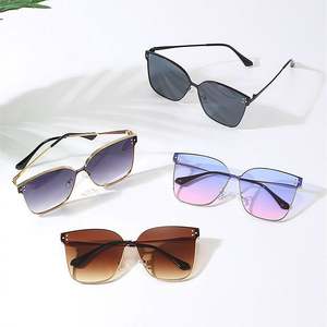 Gafas de Sol Cat Eye con Logotipo Personalizado, Degradado de Moda 2025, Protección UV400, Montura Grande Cuadrada de Aleación para Hombre y Mujer - Product Image 2