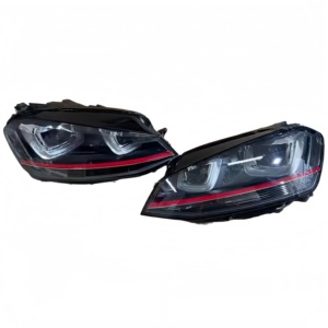 <span class=keywords><strong>Fari</strong></span> per Volkswagen <span class=keywords><strong>Golf</strong></span> 6 Gruppo Ottico Stile <span class=keywords><strong>Golf</strong></span> <span class=keywords><strong>7</strong></span> GTI con Lampadina Alogena Illuminazione allo Xeno Originale di Alta Qualità - Product Image 1