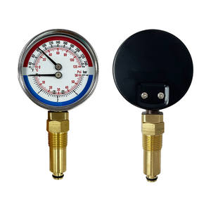 AKS 63mm medidor de temperatura do aço inoxidável, montagem radial, para sistemas HVAC/caldeira/refrigeração - Product Image 6