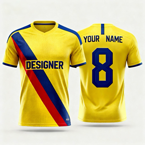 Camisetas de Fútbol Vintage Transpirables y Económicas, Camiseta de Fútbol de Manga Corta para Verano con Protección UV para Jugar al Aire Libre - Product Image 1