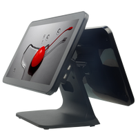 Caisse enregistreuse à double écran 15,6 pouces, écran tactile capacitif, machine POS tout-en-un
