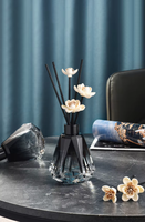 Bouteille en verre vide de 60 ml, dégradé noir, sans flamme, pour diffuseur d'huiles essentielles en rotin, pour voiture, chambre et décoration intérieure - Vente en gros