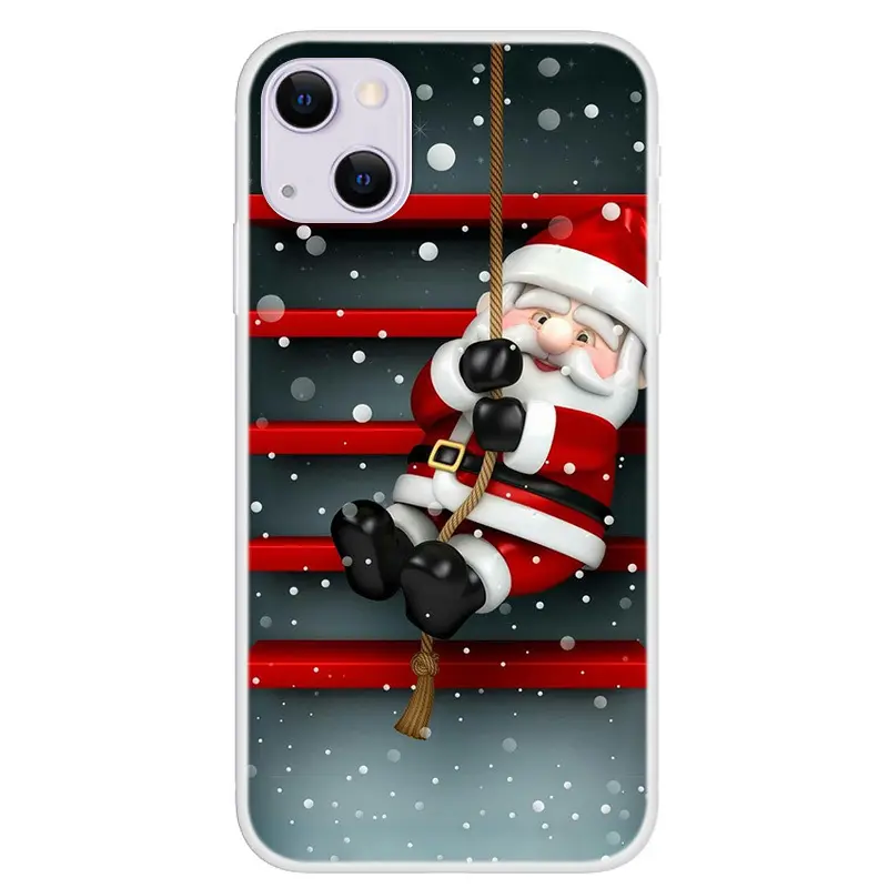 For iPhone 13 case ultra thin phone covers Christmas painting case TPU soft cute cartoon protection cases wholesale